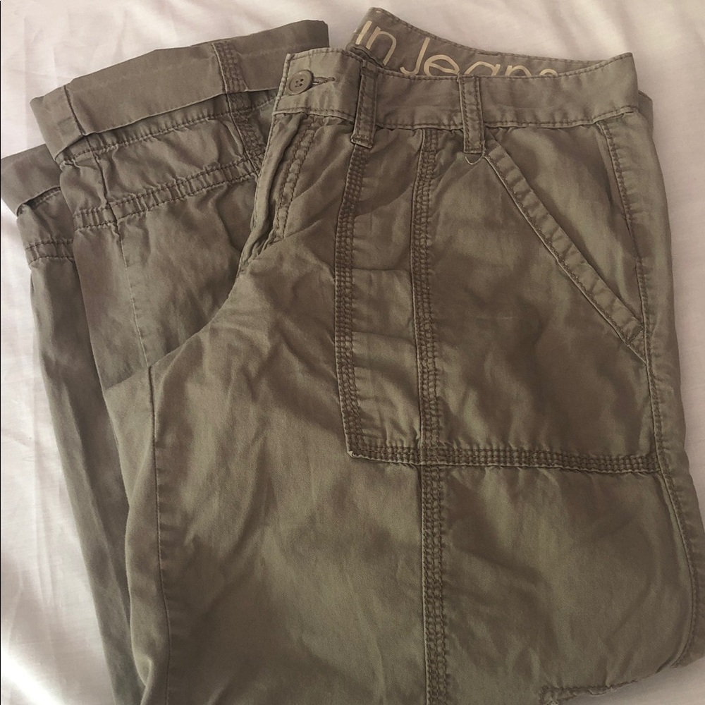 Calvin Klein Olive Utility Cargo Capris